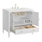 James Martin Vanities 36'' Vanity, Bright White w/ 3 CM White Zeus Quartz Top 485-V36-BW-3WZ - alternate 2